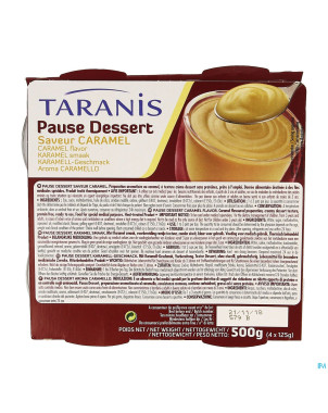 Taranis pause dessert caramel  4x125g 3106 revogan