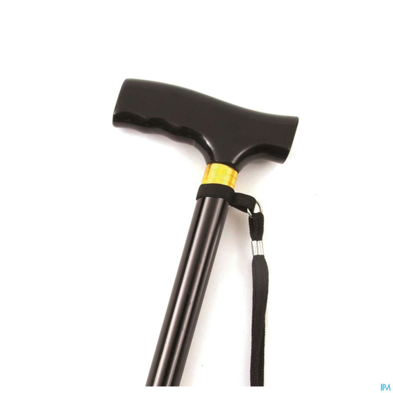 Canne leg. alu noir pliable longueur 84-94cm