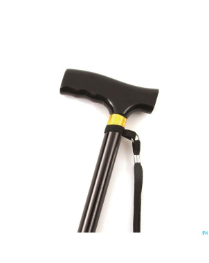 Canne leg. alu noir pliable longueur 84-94cm