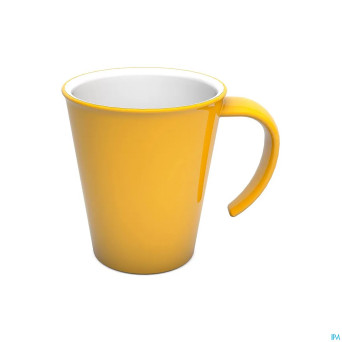 Culinar tasse gr. anse ouv. jaune/blanc 350ml