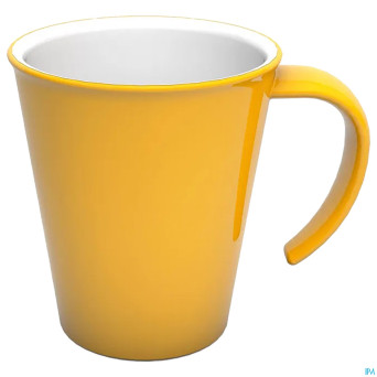 Culinar tasse gr. anse ouv. jaune/blanc 350ml