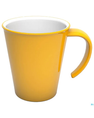 Culinar tasse gr. anse ouv. jaune/blanc 350ml