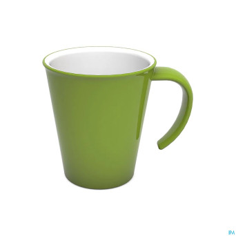 Culinar tasse gr. anse ouv. vert/blanc 350ml