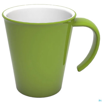 Culinar tasse gr. anse ouv. vert/blanc 350ml