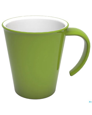 Culinar tasse gr. anse ouv. vert/blanc 350ml