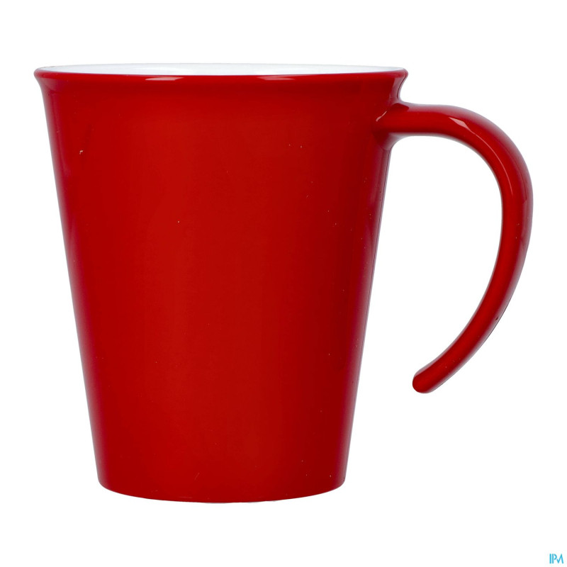 Culinar tasse gr. anse ouv. rouge/blanc 350ml
