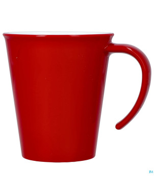 Culinar tasse gr. anse ouv. rouge/blanc 350ml
