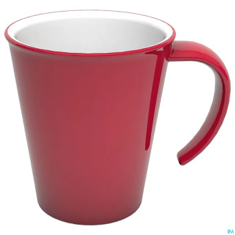 Culinar tasse gr. anse ouv. rouge/blanc 350ml