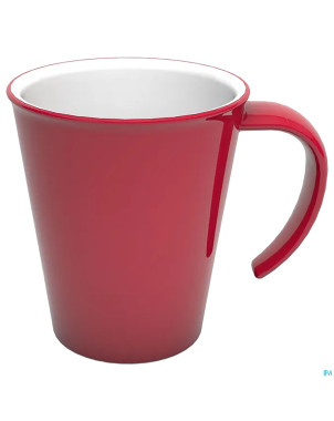 Culinar tasse gr. anse ouv. rouge/blanc 350ml
