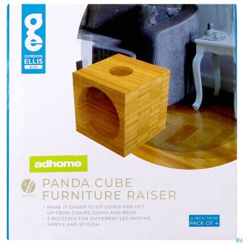 Rehausseurs fauteuil bambou 4x10cm