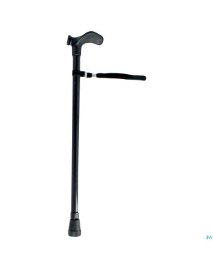 Canne poignee anatomique droite noir