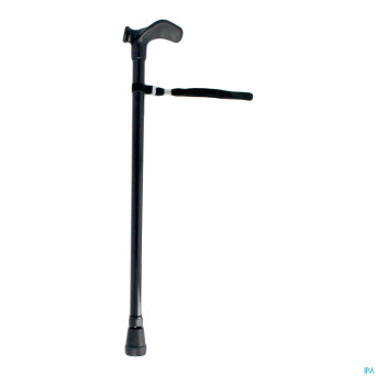 Canne poignee anatomique droite noir