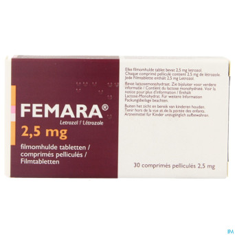 Femara 2,5mg impexeco comp pell  30 pip