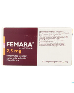 Femara 2,5mg impexeco comp pell  30 pip