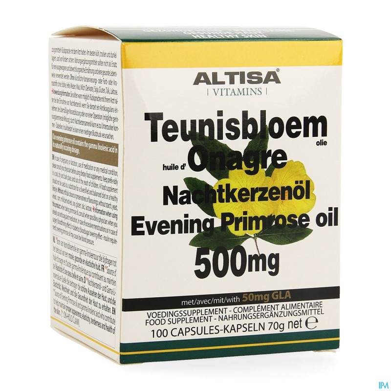 Altisa huile onagre 500mg    caps 100