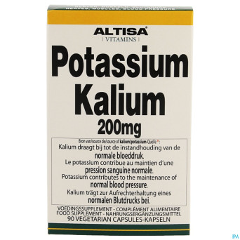 Altisa kalium-potassium (citrat) 200mg  v-caps  90