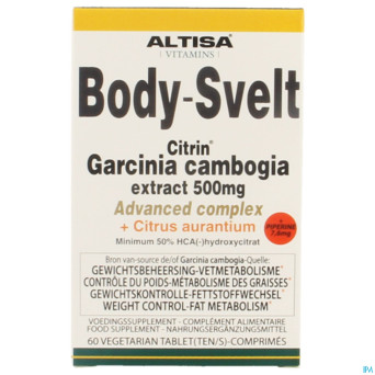 Altisa body svelt garcin.500mg citrin cplx comp 60