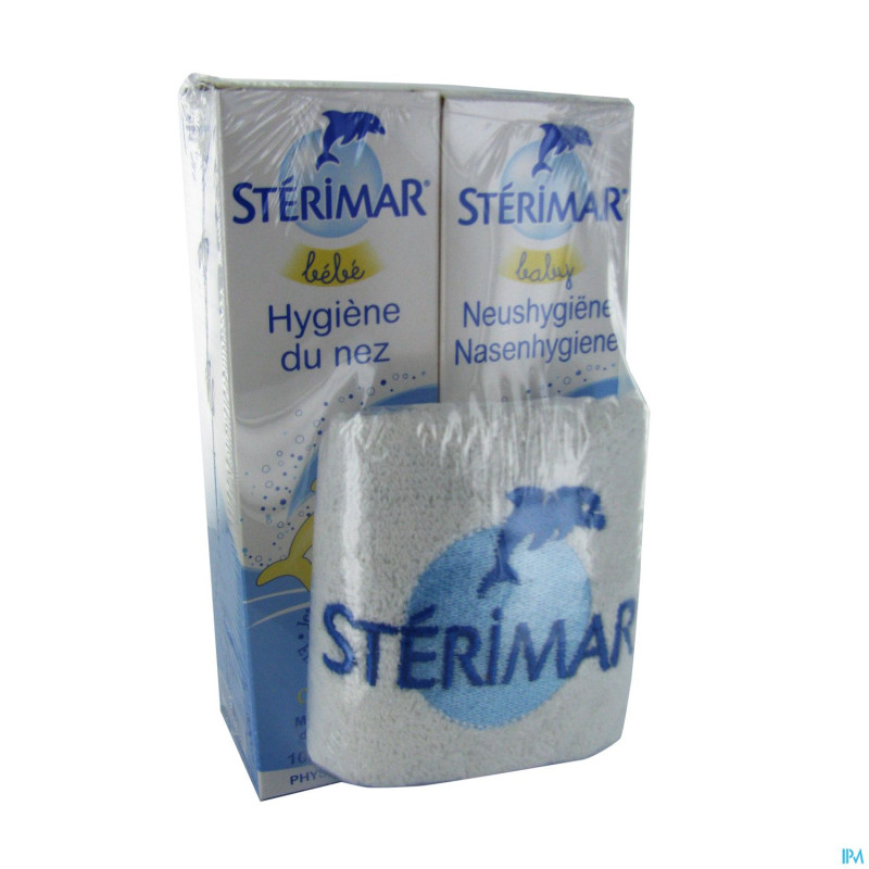 Sterimar duo bebe hygiene 2x100ml + bavoir   promo