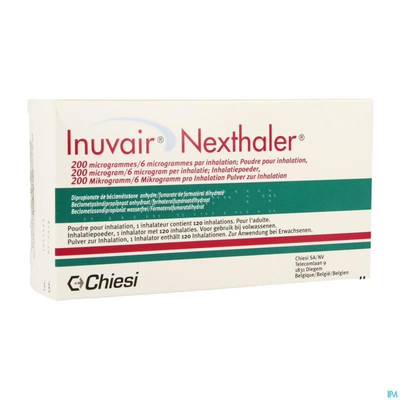 Inuvair 200/6mcg nexthaler doses 1x120