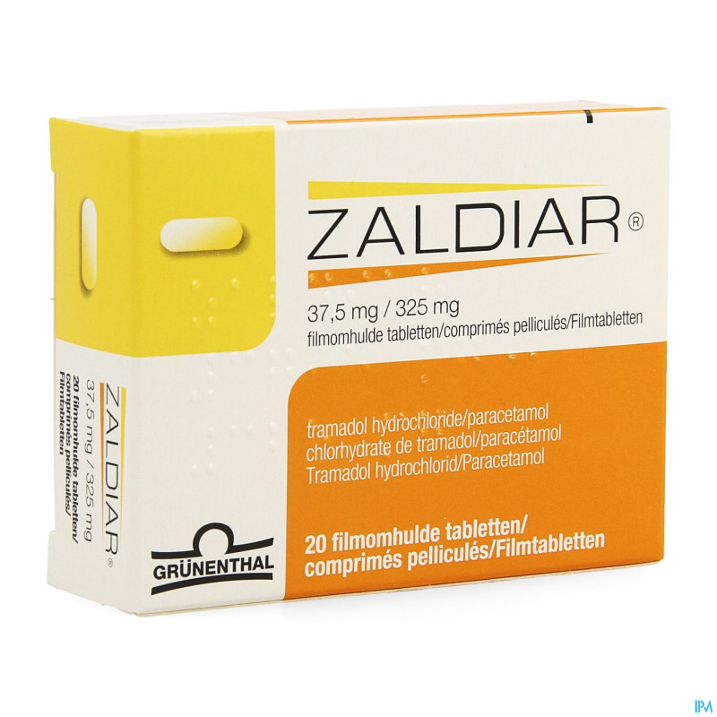 Zaldiar 37,5mg/325mg pi pharma comp pell  20 pip