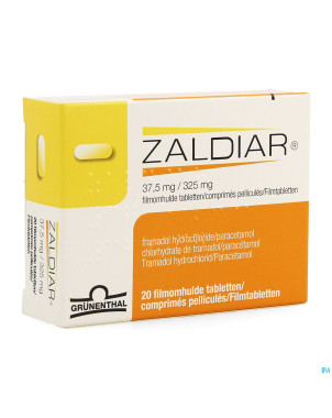 Zaldiar 37,5mg/325mg pi pharma comp pell  20 pip