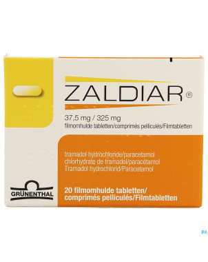 Zaldiar 37,5mg/325mg pi pharma comp pell  20 pip