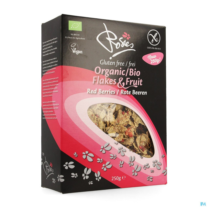 Rosies flocons fruits rouges bio 250g 4699 revogan