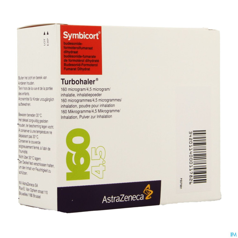 Symbicort turbohaler 160mcg/4,5mcg doses 3x120