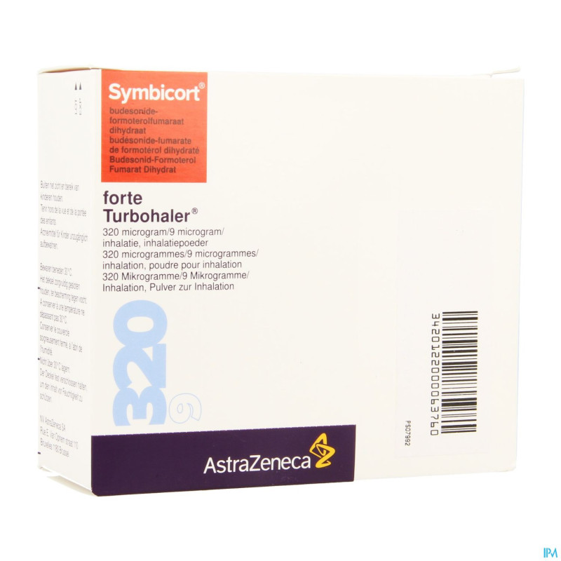 Symbicort forte turbohaler 320/9,0 mcg doses 3x60