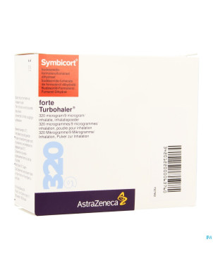 Symbicort forte turbohaler 320/9,0 mcg doses 3x60