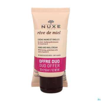 Nuxe reve de miel creme mains ongles  tube 2x50ml