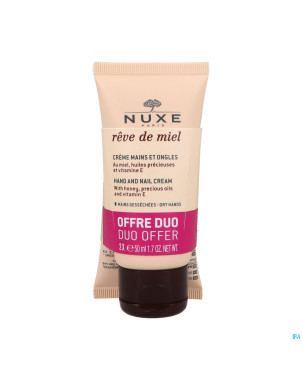 Nuxe reve de miel creme mains ongles  tube 2x50ml