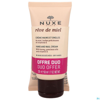 Nuxe reve de miel creme mains ongles  tube 2x50ml
