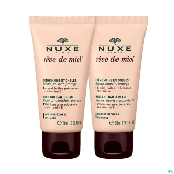 Nuxe reve de miel creme mains ongles  tube 2x50ml