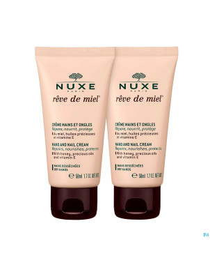 Nuxe reve de miel creme mains ongles  tube 2x50ml