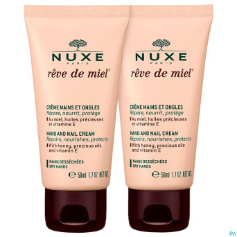 Nuxe reve de miel creme mains ongles  tube 2x50ml