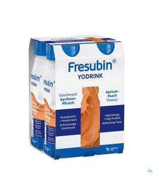 Fresubin yodrink peche-abricot easy bottle 4x200ml