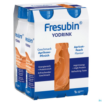 Fresubin yodrink peche-abricot easy bottle 4x200ml