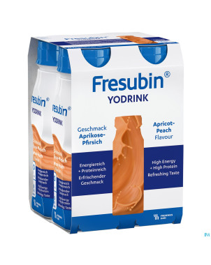Fresubin yodrink peche-abricot easy bottle 4x200ml