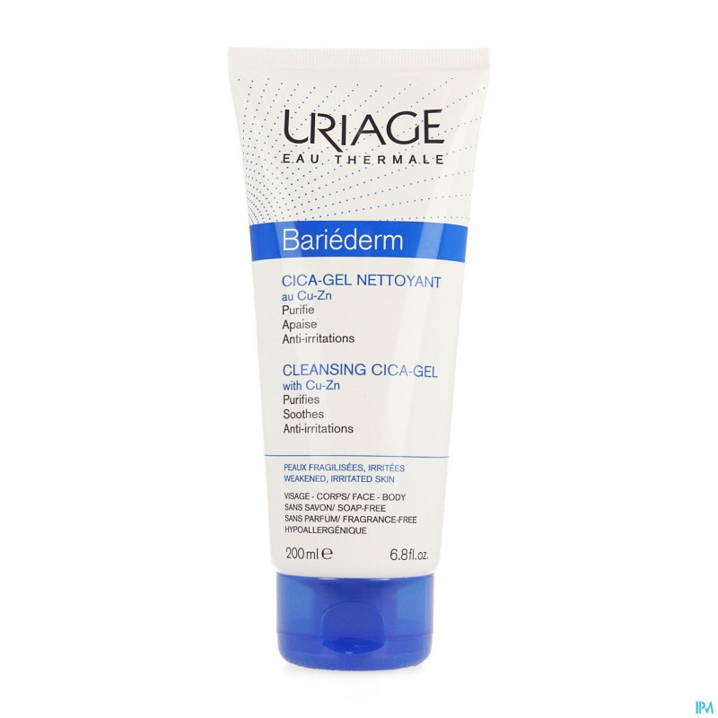 Uriage bariederm cica gel nettoyant    tube 200ml