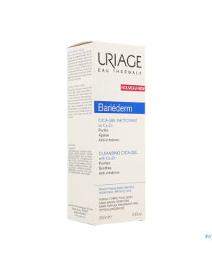Uriage bariederm cica gel nettoyant    tube 200ml