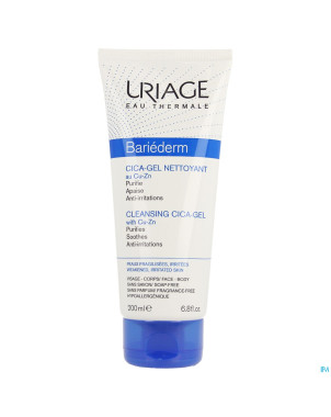 Uriage bariederm cica gel nettoyant    tube 200ml