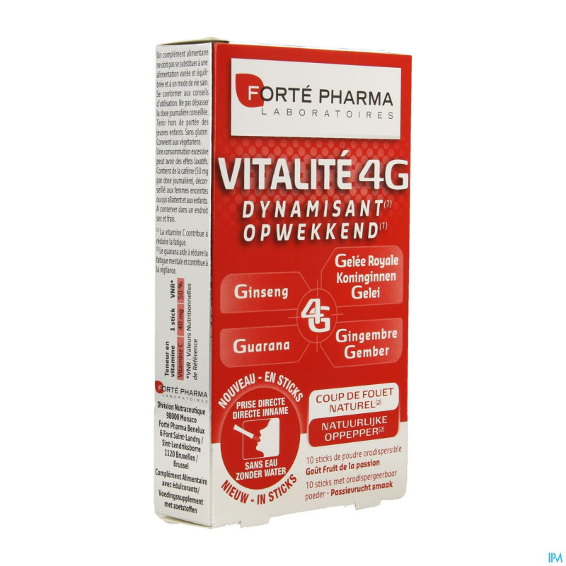Vitalite 4g dynamisant    stick 10