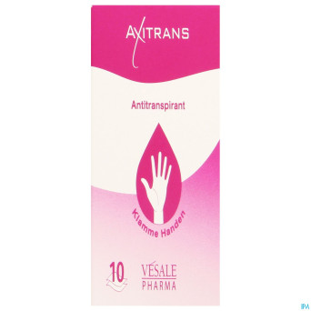 Axitrans mains moites lingettes 10