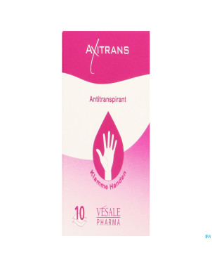 Axitrans mains moites lingettes 10