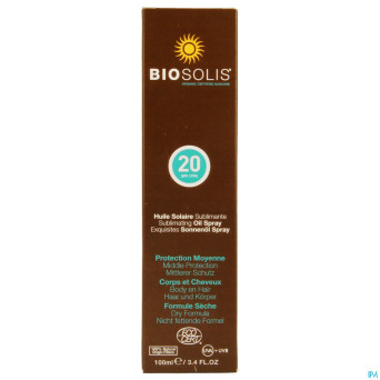 Biosolis huile solaire ip20    spray 100ml