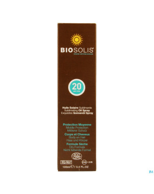 Biosolis huile solaire ip20    spray 100ml