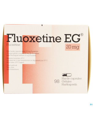 Fluoxetine eg 20mg pi pharma caps dur 98x20mg pip