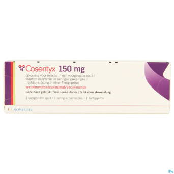 Cosentyx 150mg/ml sol inj seringue prerempli 1x1ml