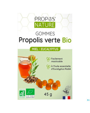 Gomme propolis bio miel eucalyptus 45g